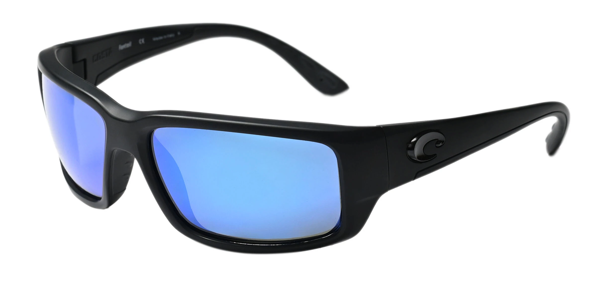 New Authentic Costa Fantail Sunglasses-Blackout/Blue Mirror-580G