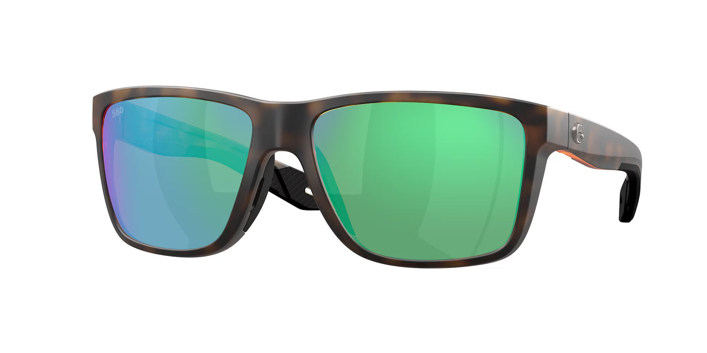 New Authentic Costa Sunglasses-Broadbill II-Matte Tortoise/Green Mirror-580G