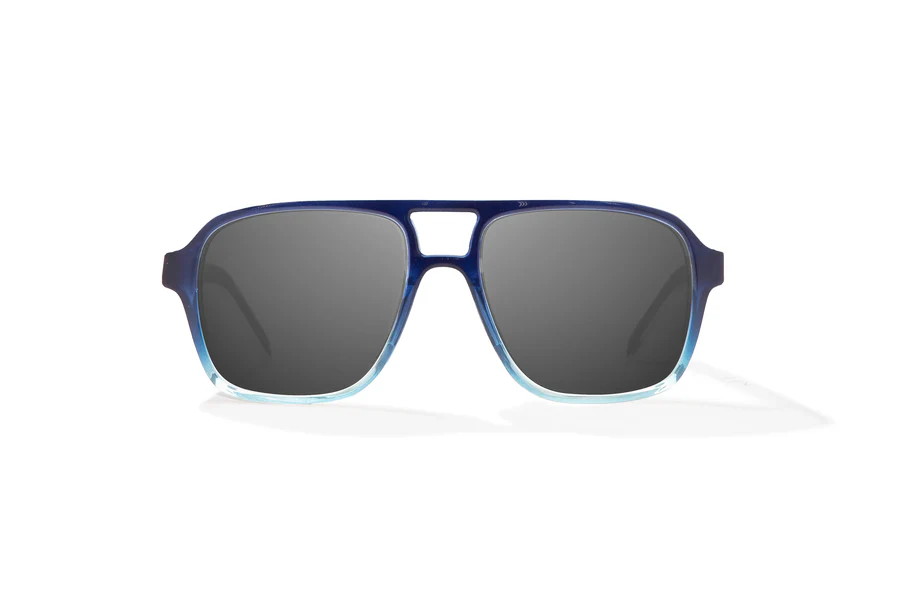 Bajio 12 South Sunglasses-Large-Blue Sky Gloss/Gray Polycarbonate