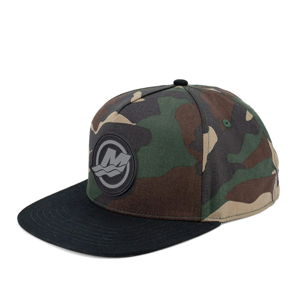 New Mercury Flat Bill Hat-Camo Cloth/Black Bill