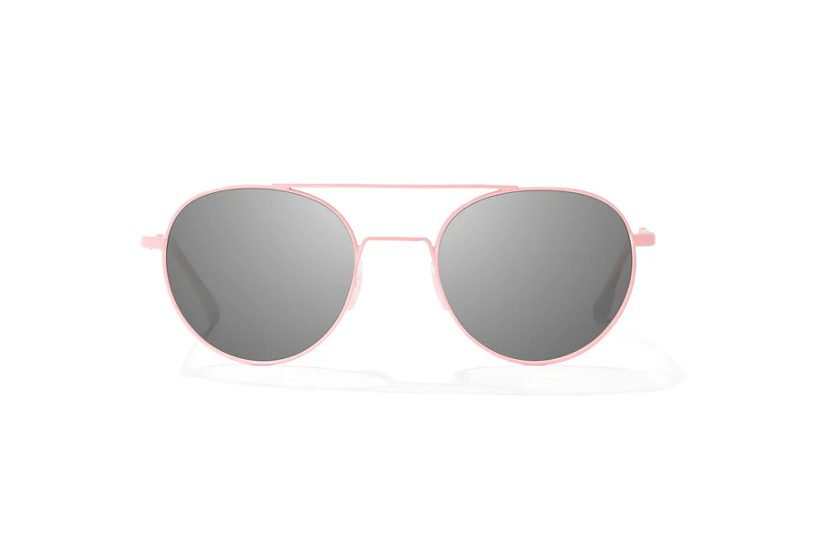 Bajio Tionia Sunglasses-Small-Light Pink Glass Matte/Gray Glass
