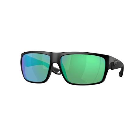 New Authentic Costa Fly Line Sunglasses-Matte Black/Green Mirror-580G