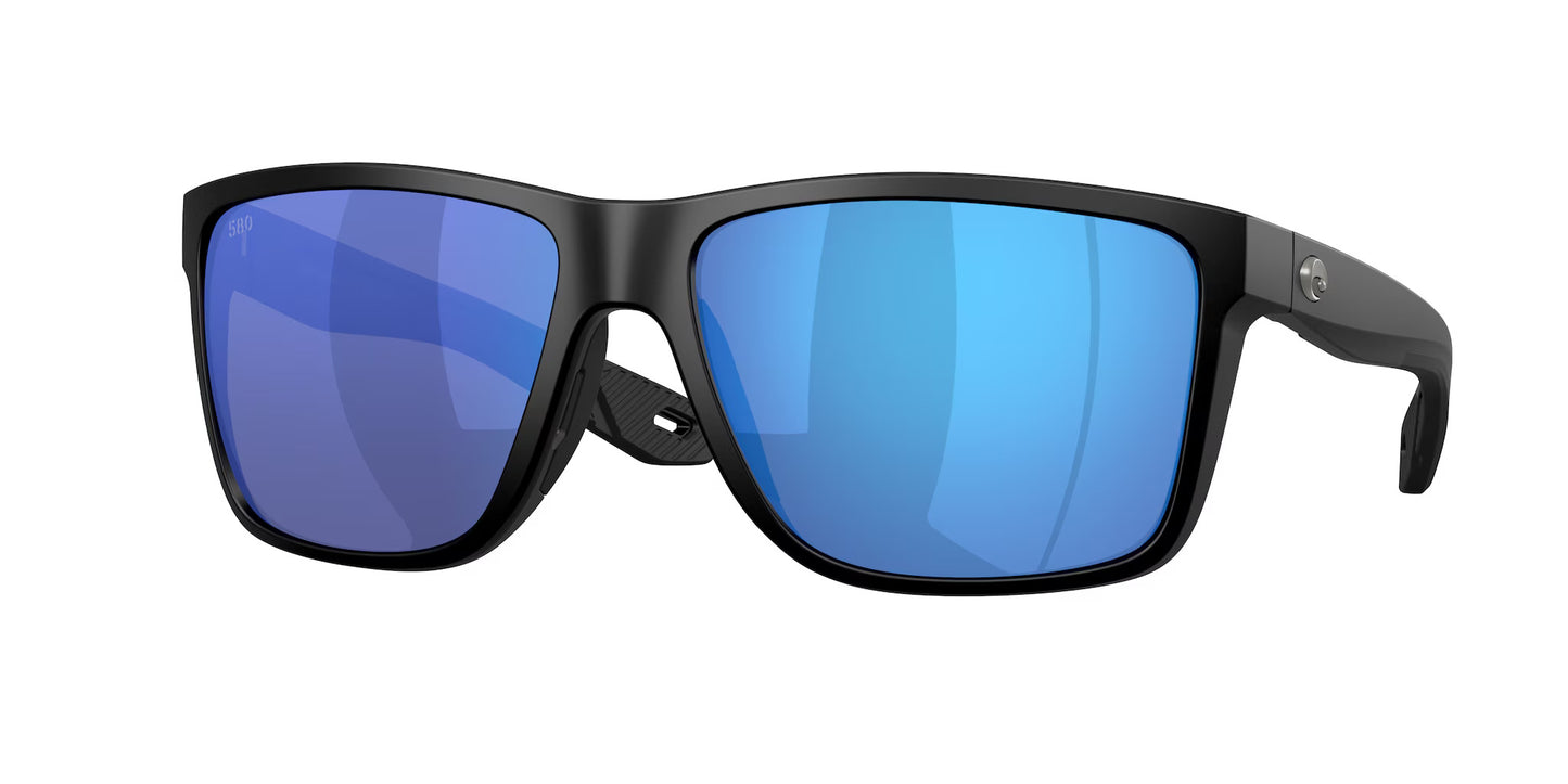 New Authentic Costa Sunglasses-Broadbill II XL-Matte Black/Blue Mirror-580G