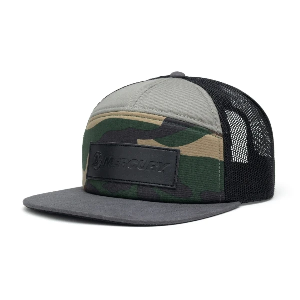 New Mercury Leather Patch Hat- Camo
