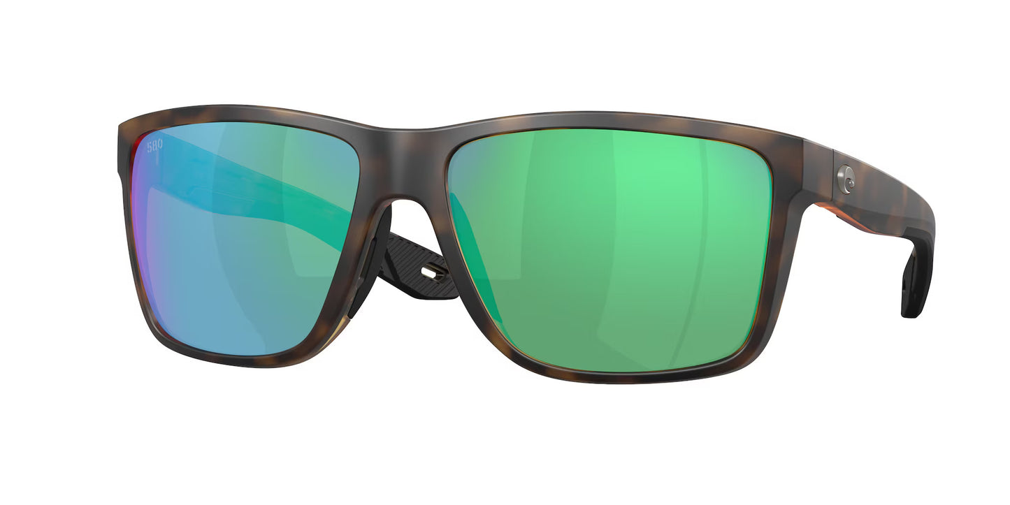 New Authentic Costa Sunglasses-Broadbill II XL-Matte Tortoise/Green Mirror-580G