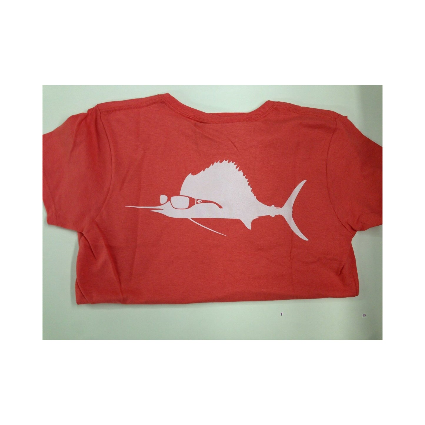 New Authentic Costa Short Sleeve T-Shirt Sunglass Sailfish Coral