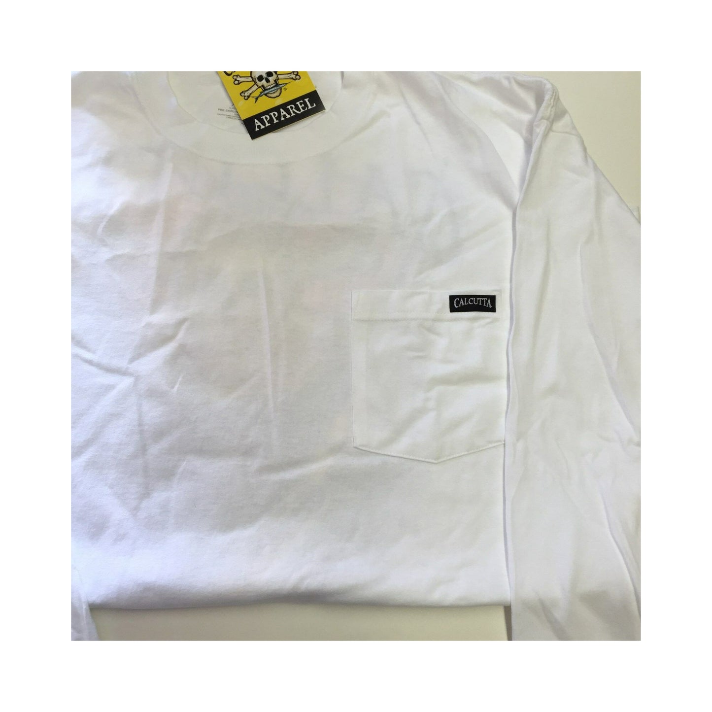 New Authentic Calcutta Long Sleeve Shirt White/ Front Pocket/ Back Sailfish 2XL