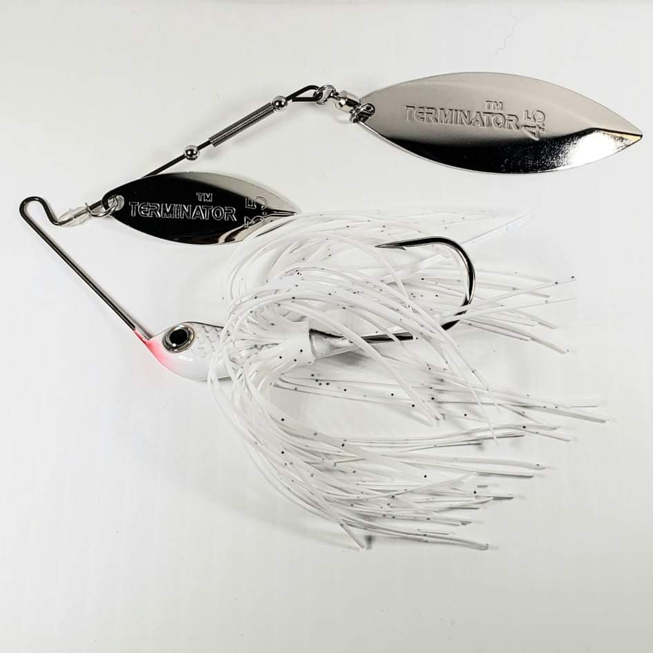 Terminator Super Stainless Spinnerbait Bright White Shad 1/2 oz