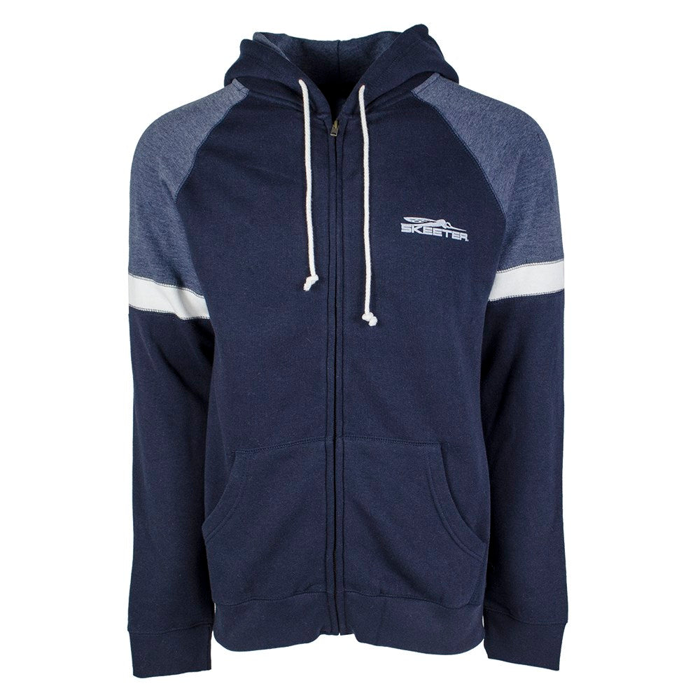 New Authentic Skeeter Colorblock Zip Hoodie- Navy