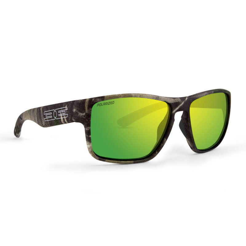 Matte Camo Frames/ Green Mirror Lens