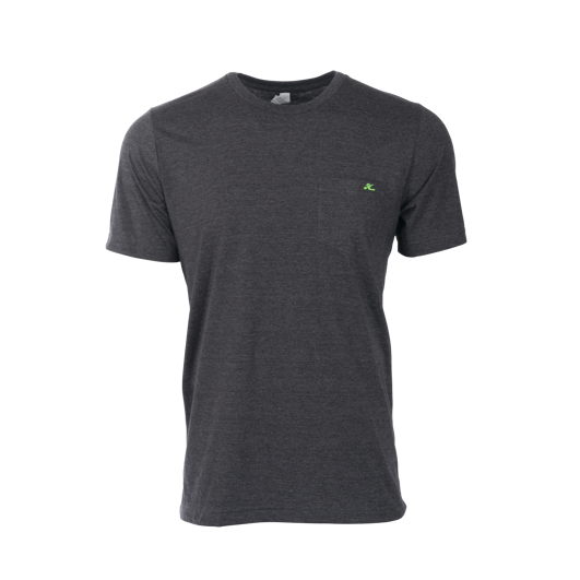 Hobie Men's T-shirt-Dk Gray/Lime Logo-XLarge
