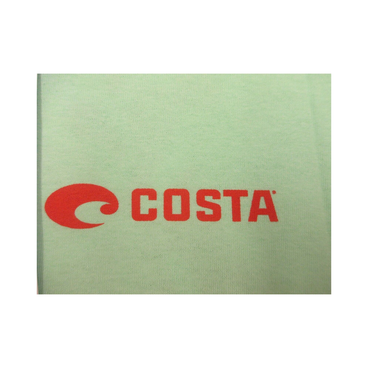 New Authentic Costa Short Sleeve Ladies T-Shirt Aqua Mint/ Orange Logo Large