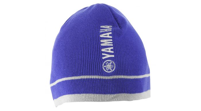 New Authentic Yamaha Beanie Blue/ Gray Stripe