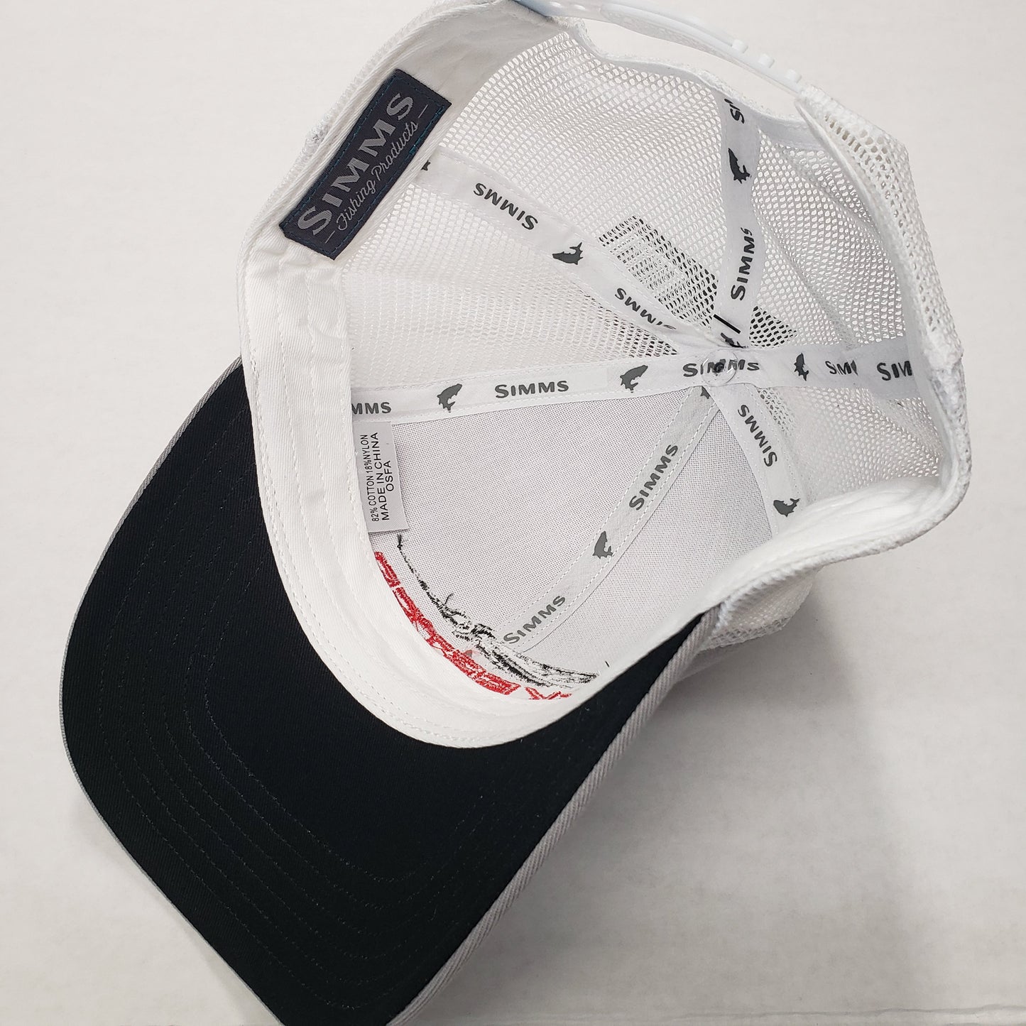 New Authentic Skeeter Simms Lead Trucker Cap Gray/ White Mesh