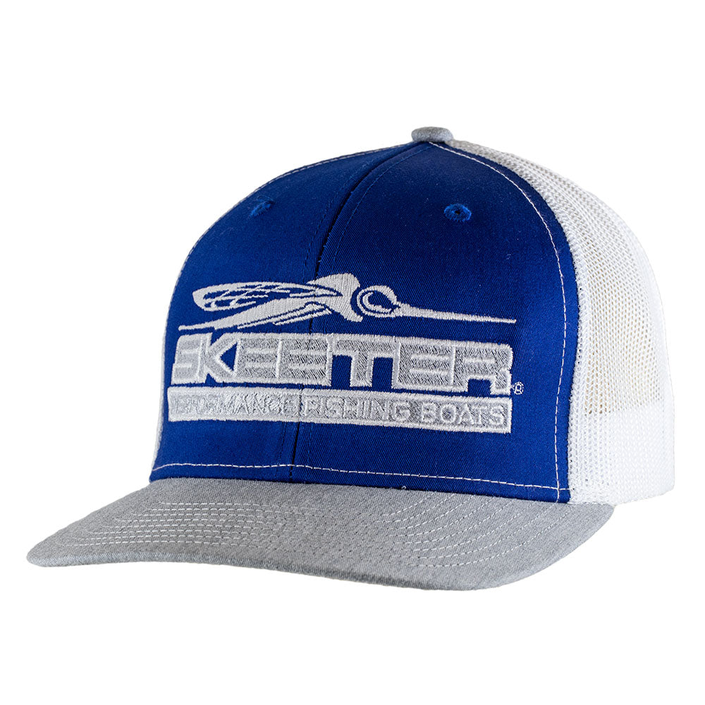 New Authentic Skeeter Hat-Royal/White/Gray Richardson