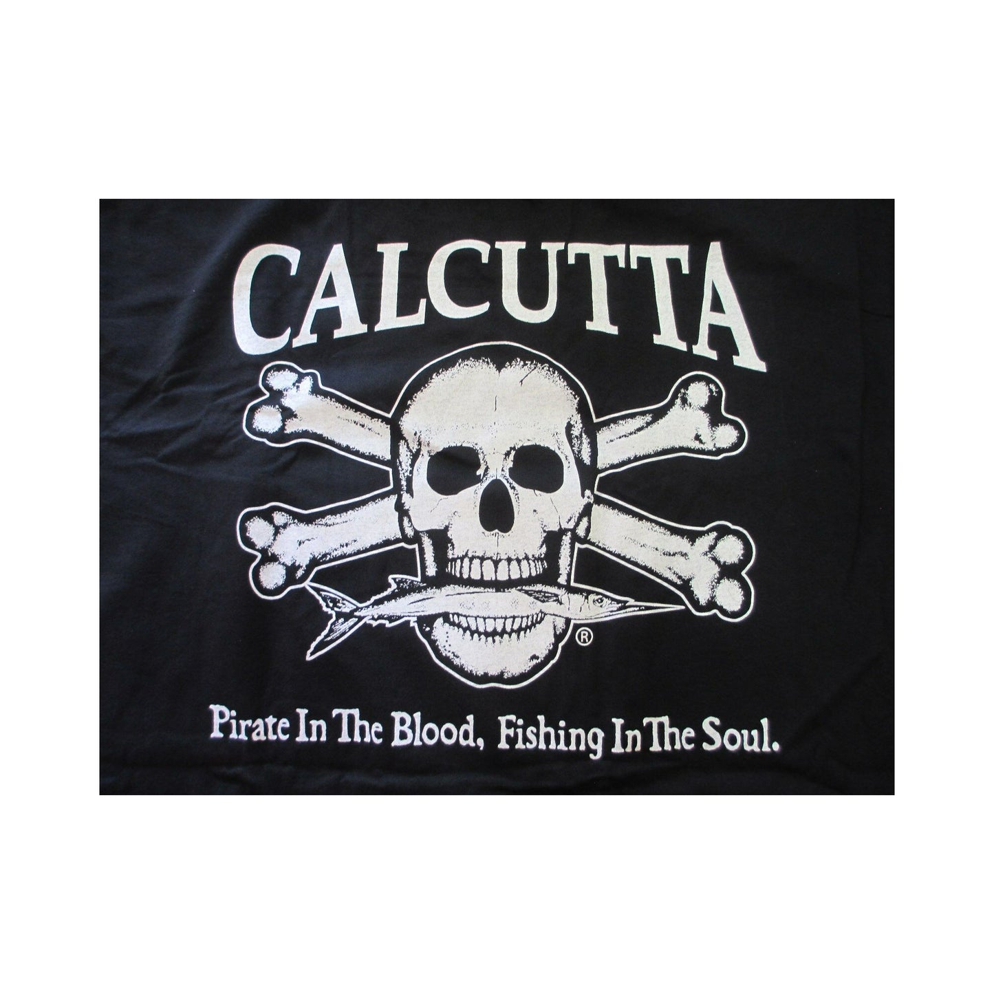 New Authentic Calcutta Short Sleeve Shirt/ Front Pocket/ Back White Original Logo with P.I.T.B/ Navy Large