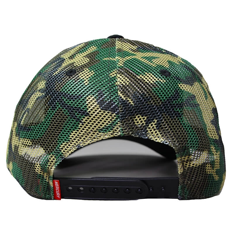 New Authentic Mercury Back Country Hat-Black/Camo Mesh & Logo