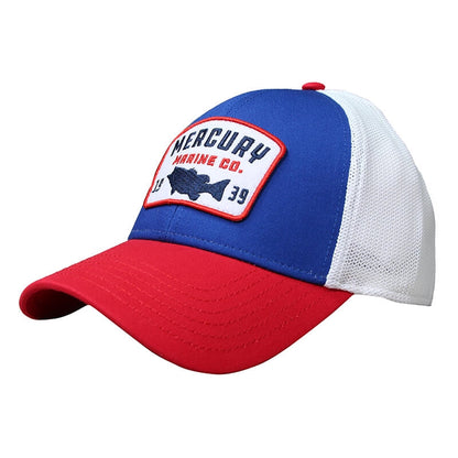 Mercury Bass Hat-Royal/Red/White Mesh