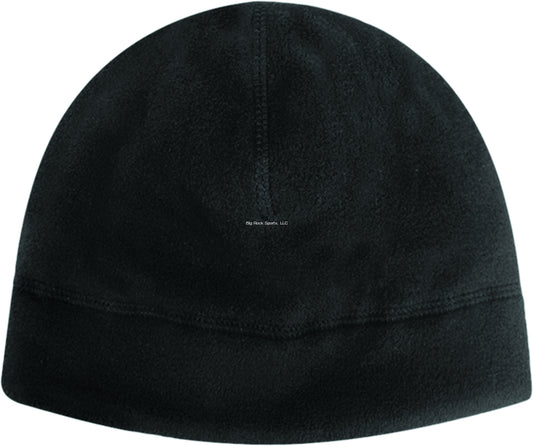 Igloos MH003 95% Polyester/5% Spandex, 4-Way Stretch Microfleece Beanie, Single Ply, Black, One Size