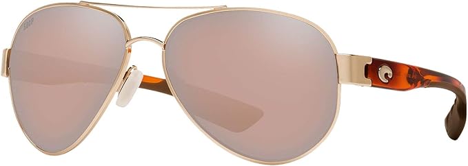 New Authentic Costa Sunglasses-South Point 84-Rose Gold w/Silver Mirror-580P
