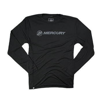 New Authentic Mercury Long Sleeve Performance T-Shirt-Black 2X