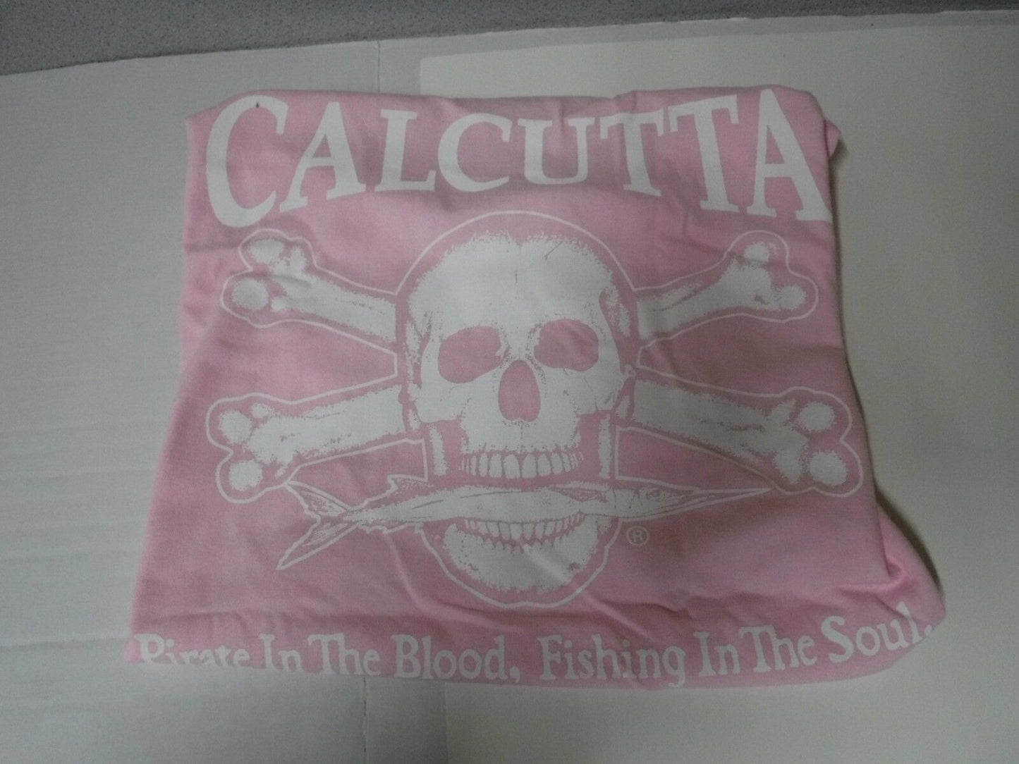 New Authentic Calcutta Short Sleeve Shirt/ Front Pocket/Original Logo  Pink XLarge