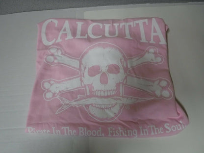 New Authentic Calcutta Short Sleeve Shirt/ Front Pocket/Original Logo  Pink XLarge
