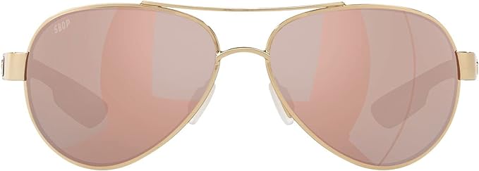 New Authentic Costa Sunglasses-Loreto 64-Gold w/ Copper Silver Mirror- 580P