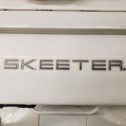 New Authentic SKEETER Emblem-Chrome/Black Grid-2" x 25"