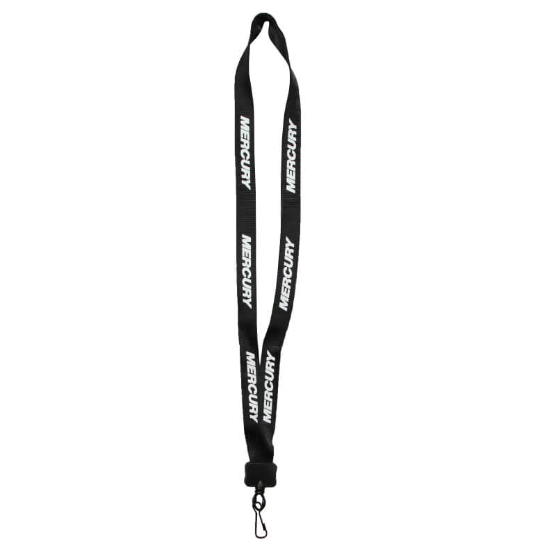 New Authentic Mercury Lanyard-Logo/Black/White