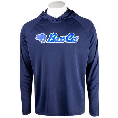 Bass Cat Navy Hoodie /Performance Long Sleeve
