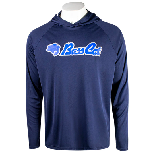 Bass Cat Navy Hoodie /Performance Long Sleeve