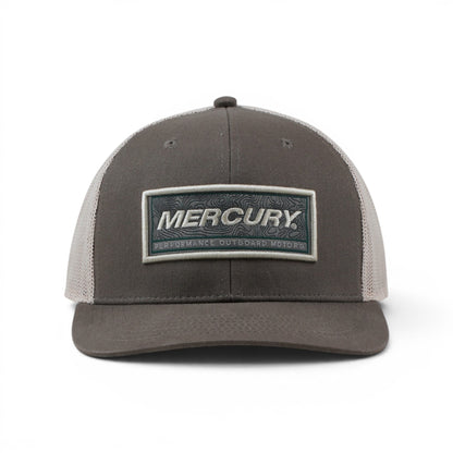 New Authentic Mercury Marine Topo Hat-Khaki/Light Khaki Mesh
