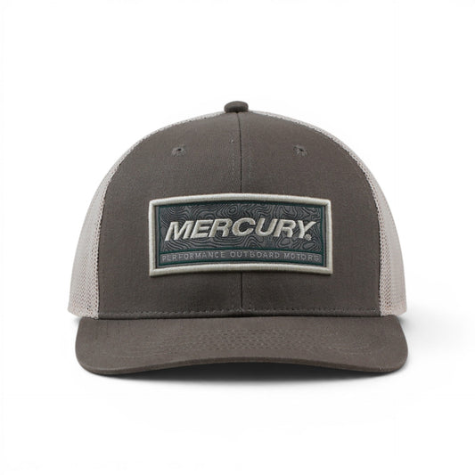 New Authentic Mercury Marine Topo Hat-Khaki/Light Khaki Mesh