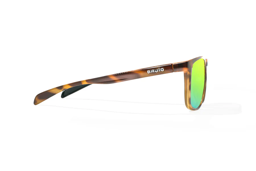 Bajio Calda Sunglasses-Small-Brown Tortoise Gloss/Green Glass