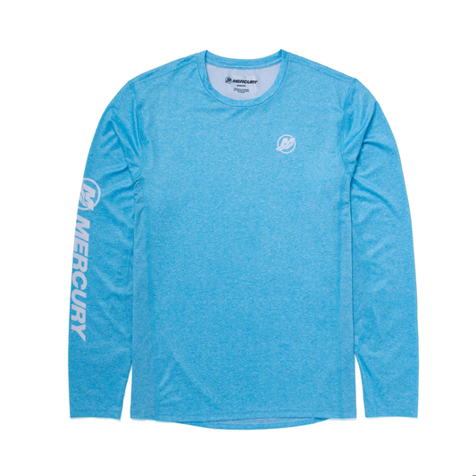 New Mercury Long Sleeve Performance Shirt-Columbia Blue-2XL