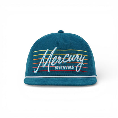 New Authentic Mercury Marine Retro  Rope Hat-Teal Corduroy