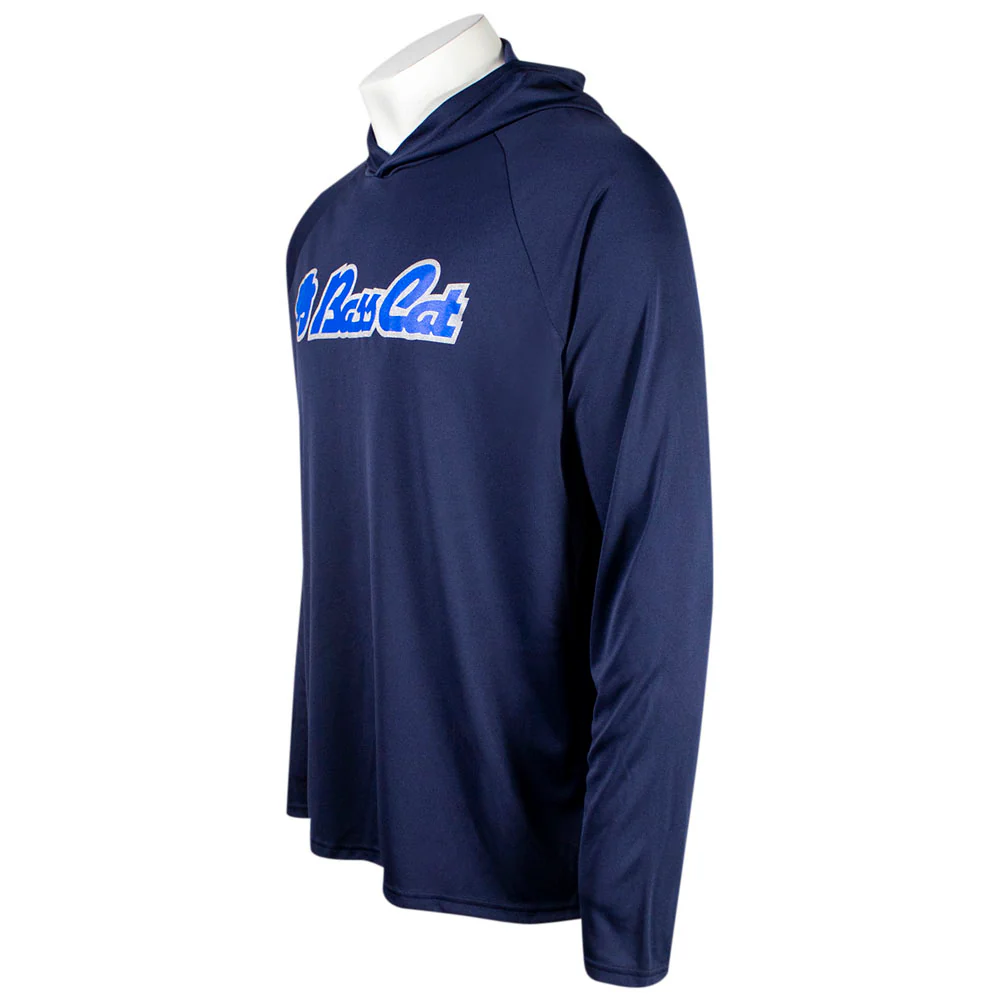 Bass Cat Navy Hoodie /Performance Long Sleeve