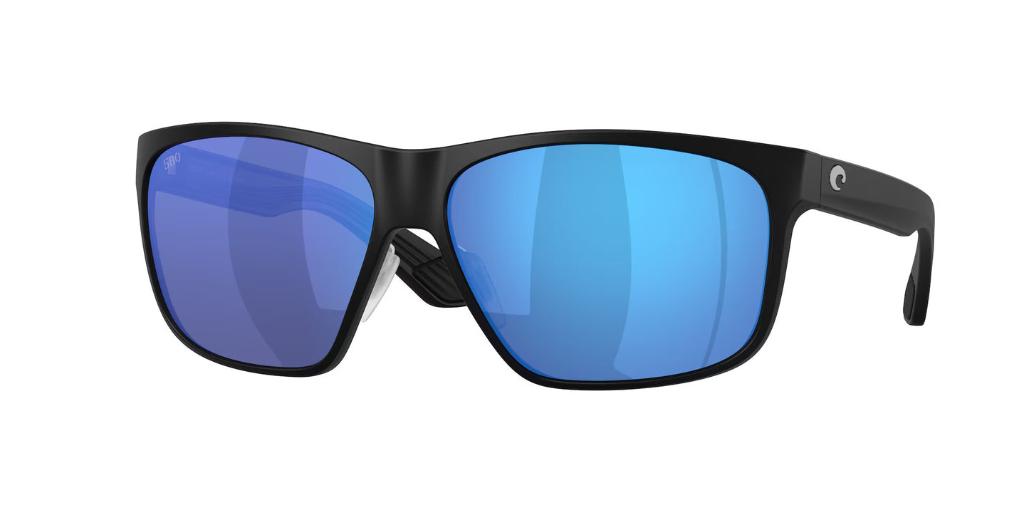 New Authentic Costa Sunglasses-Trades-Matte Black/Blue Mirror-580G
