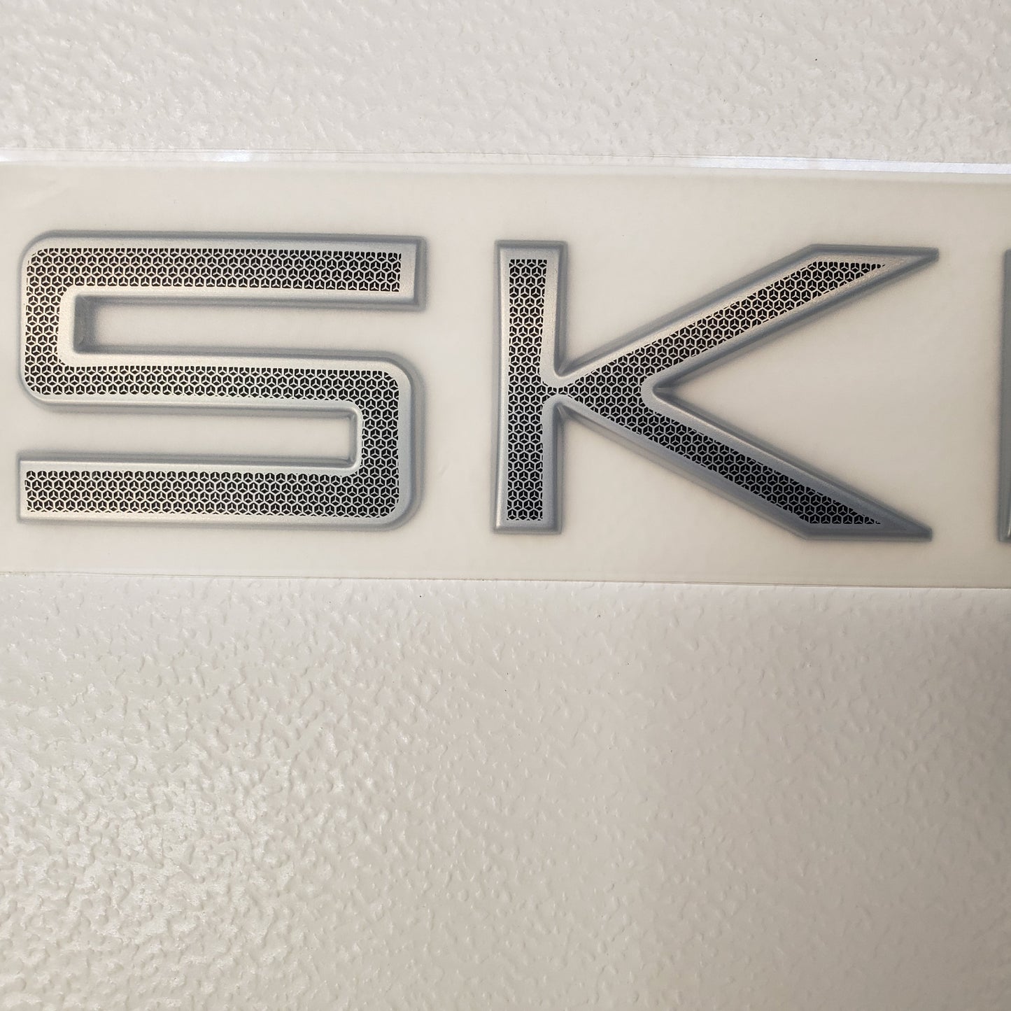 New Authentic SKEETER Emblem-Chrome/Black Grid-2" x 25"