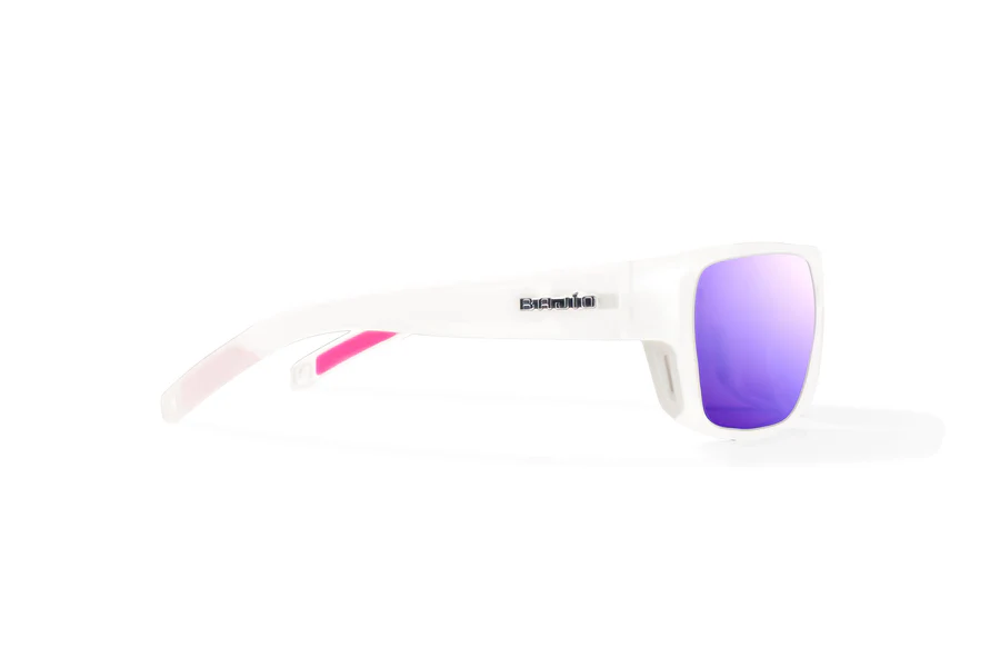Bajio Rigolets Sunglasses-Small-White Glass Matte/Violet Polycarbonate