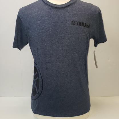 New Yamaha T-Shirt Short Sleeve Tuning Fork Heather with Black Logo Small