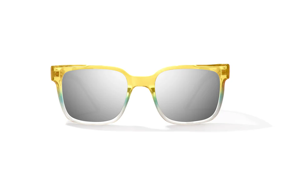 Bajio Paila Sunglasses-Large-Green Blue Sky Gloss/Silver Polycarbonate