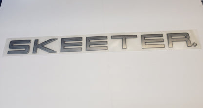 New Authentic Skeeter Emblem-Chrome /Silver Grid -91171630-25" X 2 "