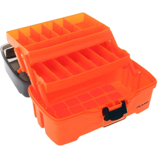 Plano 2 Tray Trans Smoke Orange Tackle Box