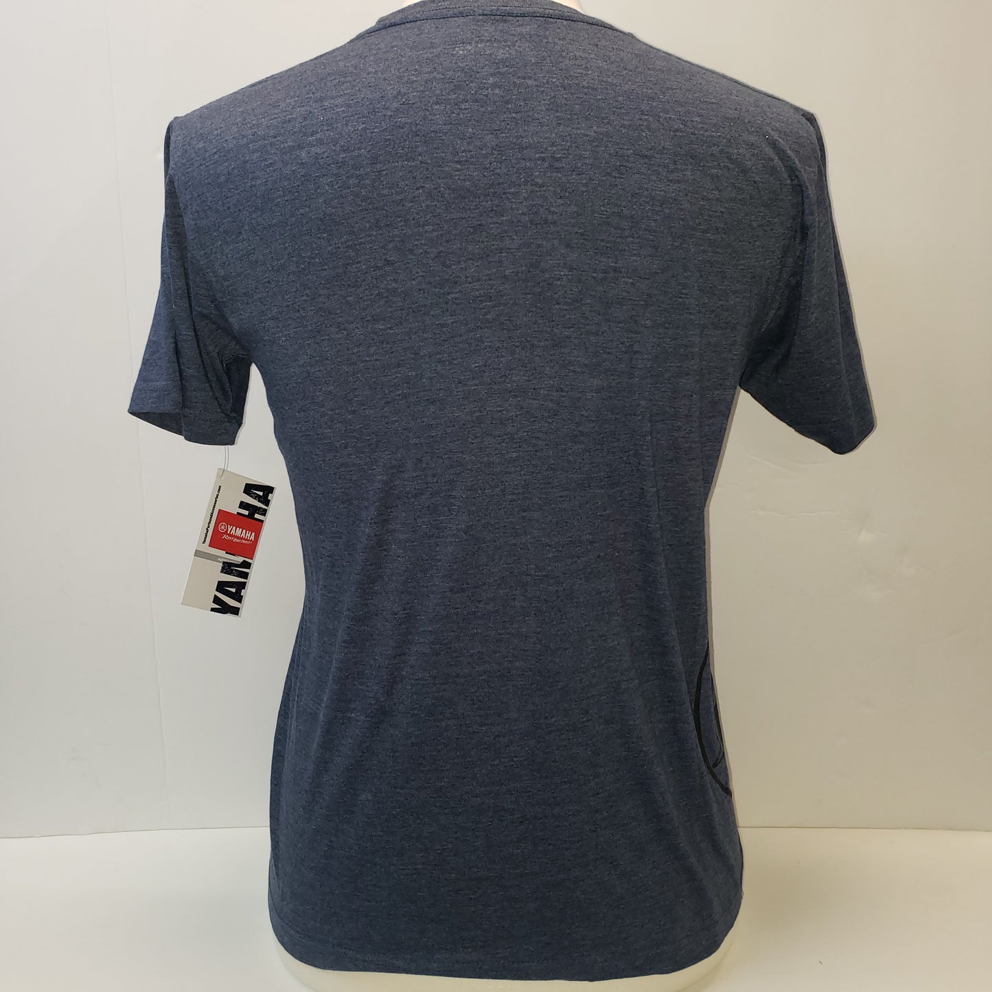 New Yamaha T-Shirt Short Sleeve Tuning Fork Heather with Black Logo Small