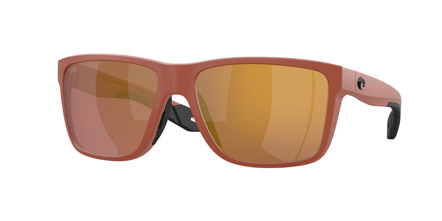 New Authentic Costa Sunglasses-Broadbill II-Matte Terra Cotta/Gold Mirror-580G