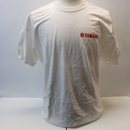 New Yamaha T-Shirt Short Sleeve White with Red Logo