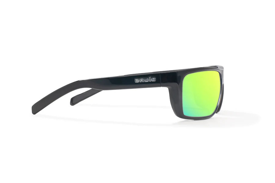 Bajio Sigs Sunglasses-Medium-Black Gloss/Green Glass