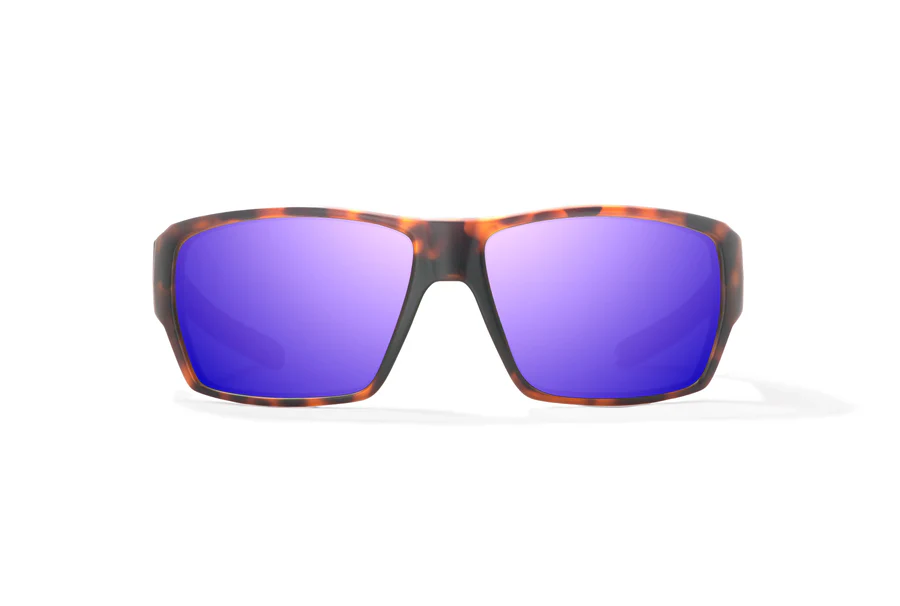 Bajio Vega Sunglasses-Large-Brown Tortoise Matte/Violet Glass